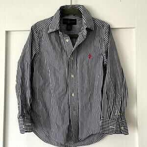 Toddler Girls Ralph Lauren classic striped button down shirt